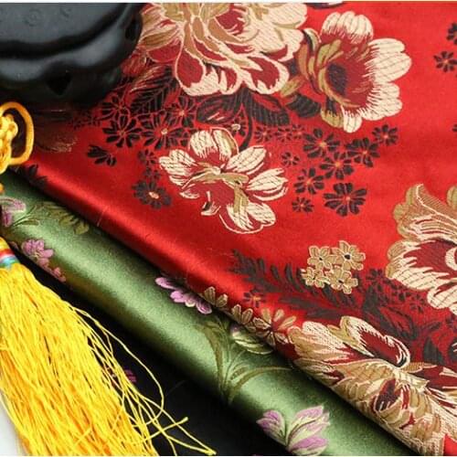 75cm*100cm Baby clothes costume dress kimono fabric brocade fabrics COS brocade peony flower women wedding party dress fabric