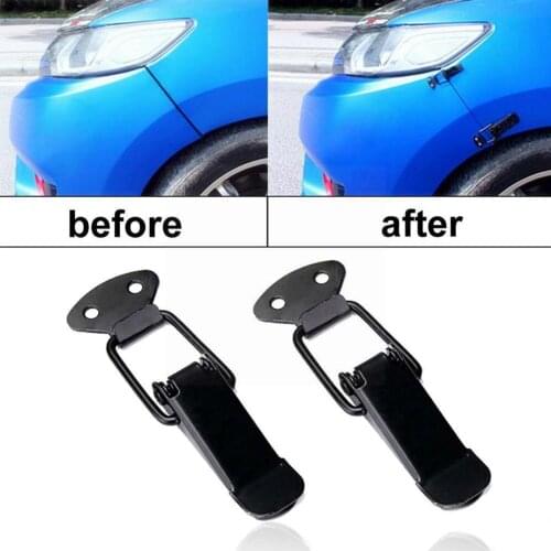 Auto Universal Bumper Security Hook Lock Clip personality Clip Release Hood For Racing black Car Fasteners Kit Hasp Truck Q T0I6