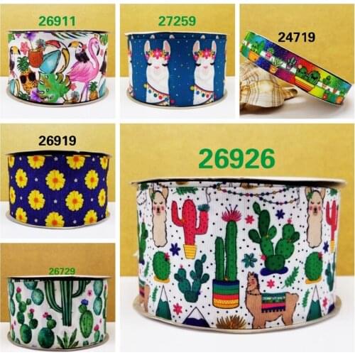 Free shipping 50 yard cartoon Printed grosgrain ribbon 26926