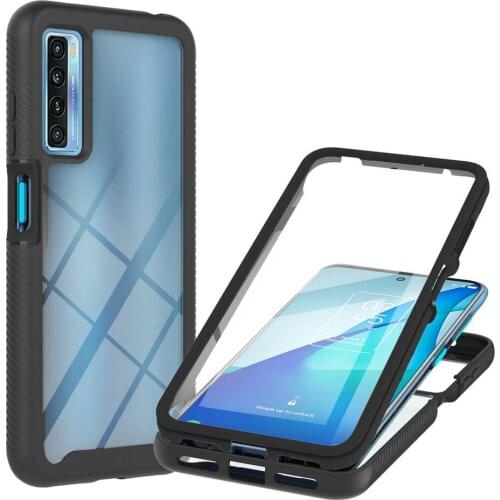 For TCL 20S 2021 Crystal Case Front Back Panel 360 Protective Hard Shell for TCL 20S Case T-Mobile 20 S Bumper Cover Shockproof