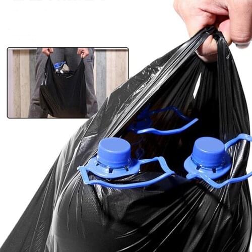 Black Disposable Garbage Bag Plastic Sturdy T Shirt Bags Thickened Grocery Bags Durable 50Pcs CLH@8