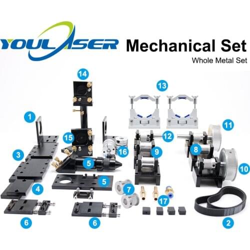 CO2 Laser Metal Parts Transmission Laser head Mechanical Components for DIY CO2 Laser Engraving Cutting Machine