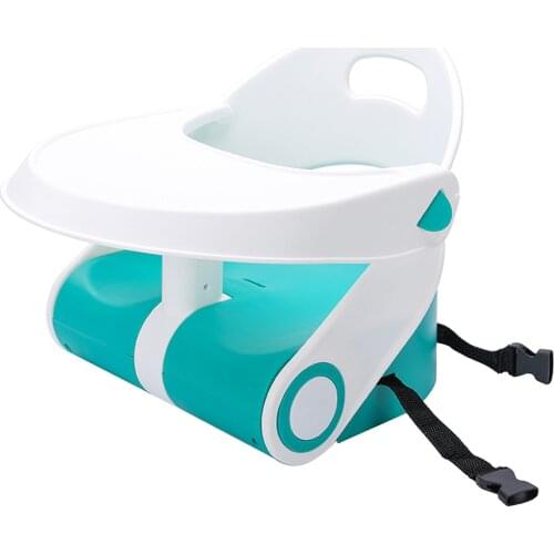 Baby Chair Booster Seat With Tray Foldable Floor Seat With Removable Feeding Tray