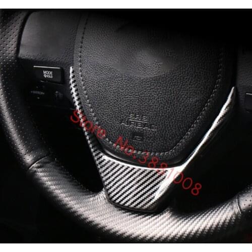 For Toyota Corolla 2014 2015 2016 2017 2018 Accessories ABS Carbon fibre Car Interior Steering Wheel Frame Cover Trim Styling