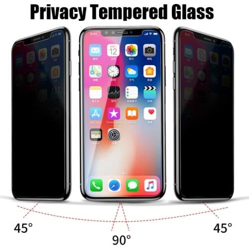 Screen Protector For IphoneX/XR/XS/XSMAX 11/11Pro/11ProMax/7/8/6/7p 3D Privacy Tempered Glass For Iphone12/12Pro/12ProMax/12Mini