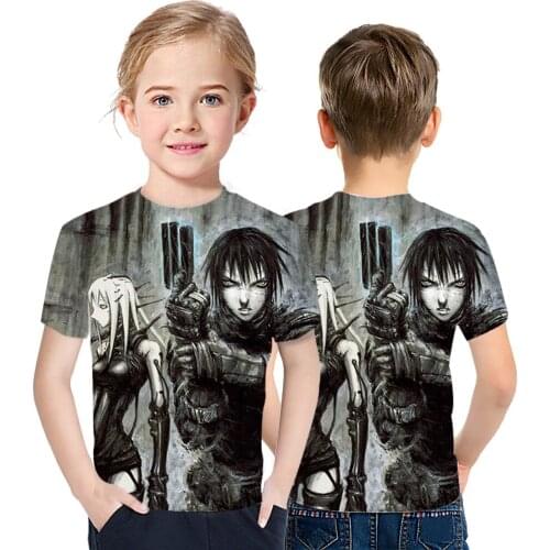 European And American Fashion Blue Moment Summer T-Shirt Supports Custom 3D Digital Print Kids Shirt Loose Home Short Sleeve