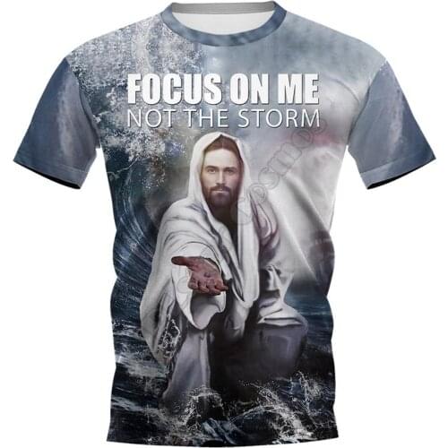 PLstar Cosmos Jesus 3D Printed t-shirt Harajuku Streetwear T shirts Hip hop Men For Women Short Sleeve style-14