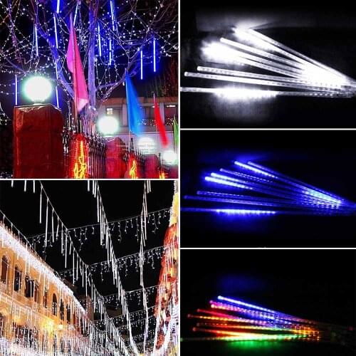 Multi-color 50CM Meteor Shower Rain Tubes AC100-240V LED Christmas Lights Wedding Party Garden Xmas String Light Outdoor