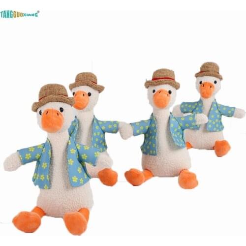 30cm Come on Duck Plush Toys Gentleman duck Soft Stuffed Animal Dolls wear clothes duck Wear a hat duck kids toy gift