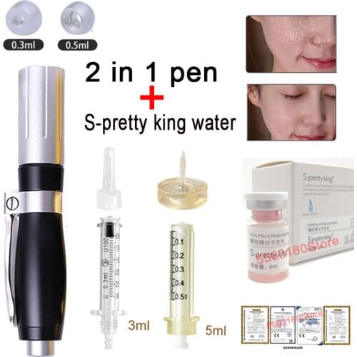 2 in 1 Filler Injection Hyaluron Pen 0.3& 0.5 ml Syringe Atomizer Wrinkle Remove Face Lifting Body Slimming Mesotherapy Gun