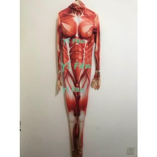 Attack on Titan Halloween Titan Costume Cosplay Zentai Suit Halloween Superhero Cosplay Costumes Men Male Boys Zentai