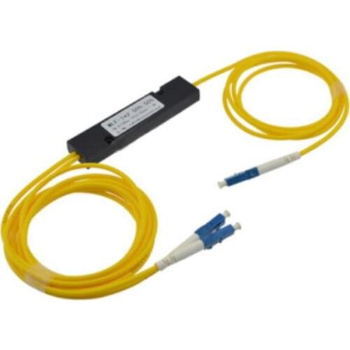 LC UPC 1X2 Fiber Optic FTTH Splitter FBT Optical Coupler 1x2 LC UPC Singlemode simplex plc optical splitter Free shipping