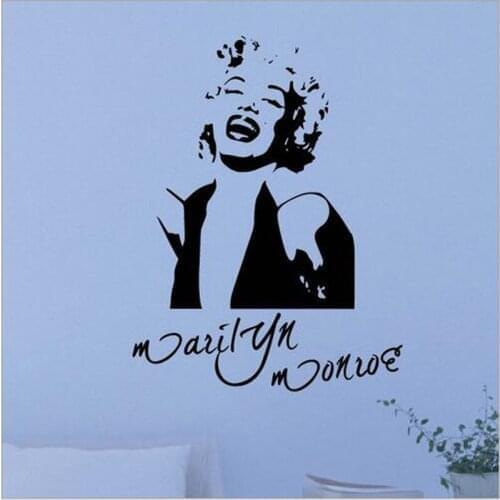 Marilyn Monroe Wall Sticker Signature Home Design Decoration Girls Room Wall Decals Decor Adesivo De Parede Vinyl Murals A892