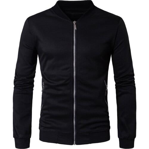 MRMT 2020 Brand New Mens Sweatshirts Cardigan Sweater Fashion Solid Color Collar Pullover for Male Coat Sweatshirt