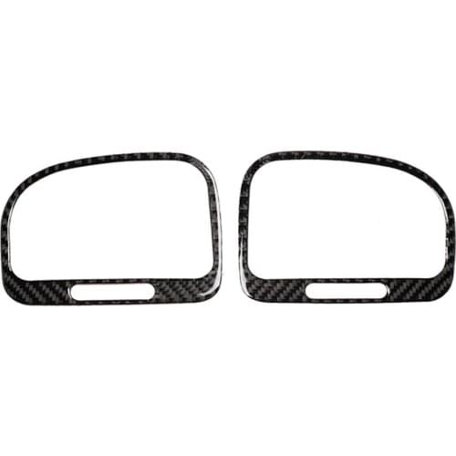 2Pcs Carbon Fiber Car Air Vent Outlet Trim Stickers for VW Golf 6 R MK6 08-12