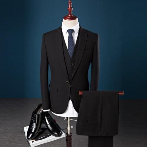 New 2020 Arrival spring Slim Suit Groom Wedding Suits For Men Dress Tuxedo One Button Mens Blazer Purple Black Blue 1006