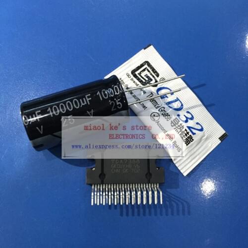 NEW ORIGINAL TDA7388 . TDA7388 1PCS + 10000UF 25V capacitor 1PCS+ thermal grease 1PCS =Set, ORIGINAL