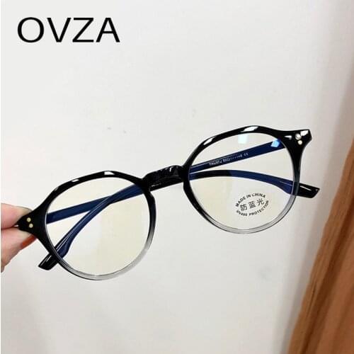 OVZA Fashion Optical Glasses Frame Woman Lightweight Anti Blue Light Glasses Men Computer Goggle S5019