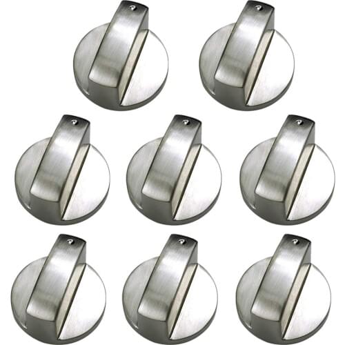8 PCS 6mm Metal Silver Gas Stove Cooker Knobs Adapter Oven Switch Cooking Surface Control Locks Cookware Parts Replacement