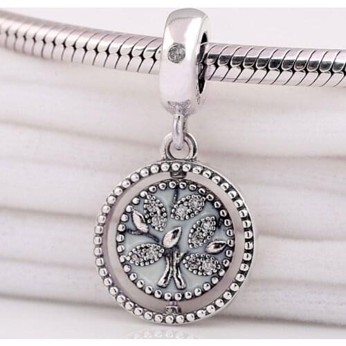 Original Spinning Tree Of Life With Crystal Pendant Beads Fit 925 Sterling Silver Charm Bracelet Bangle Diy Jewelry