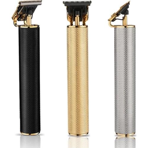 Professional Electric Cordless Hair Trimmer, Rechargeable T-Blade Hair Trimmer for Hair Cutting Men Baldhead Beard Shaver