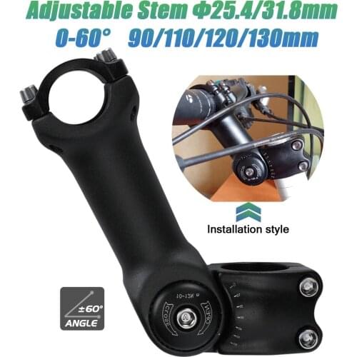 Adjustable Bicycle Handlebar Stem Riser 25.4/31.8mm Front Fork Stem Adapter Aluminum Alloy Mountain Bike Accessories