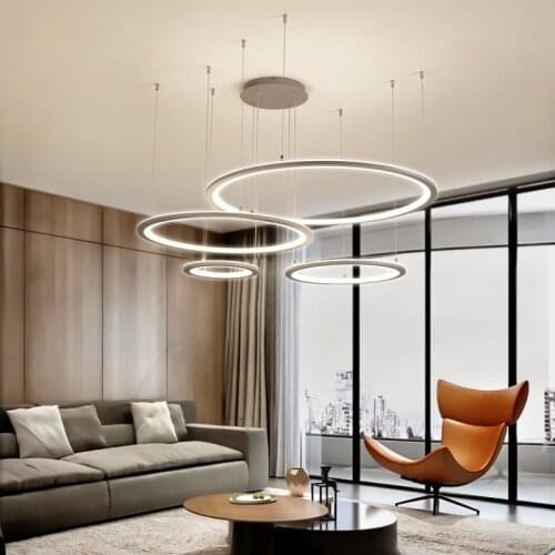 Ring LED Chandelier Residential living room dining room bedroom study room chandelier Decorative lighting for commercial places