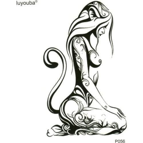 Women Cat Tatoo Fake Tattoo Tatuajes Tatuagem Body Art Girl Cat Waterproof Temporary Tattoo Sticker tattoo flash