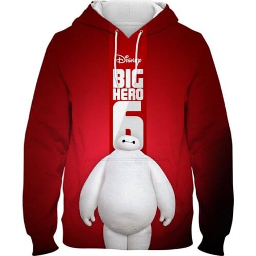 Big Hero 6 Hiro Baymax Hoodies Men Women Children 3D Print Streetwear Pullover Long Sleeve Boy Girl Kids Cool Sweatshirts Jacket