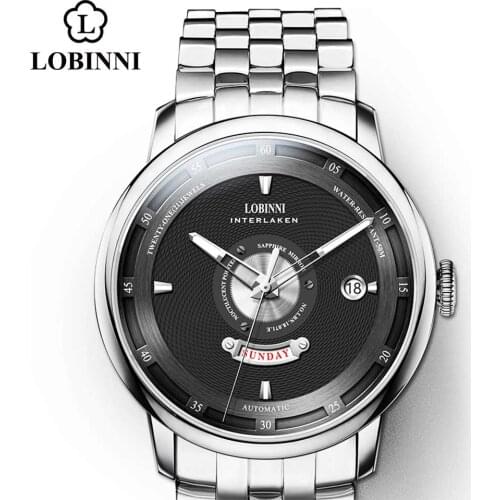 Top Japan Movement Mens Mechanical Watch For Luminous Hands Business zegarek meski Stainless Steel Automatic Man Watch Hot Sale