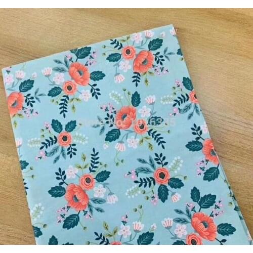 New Arrivals 100% Twill Cotton Fabric Floral Design Clothing Doll Scrapbooking Home Textile Sewing Cloth Patchwork twill Cloths