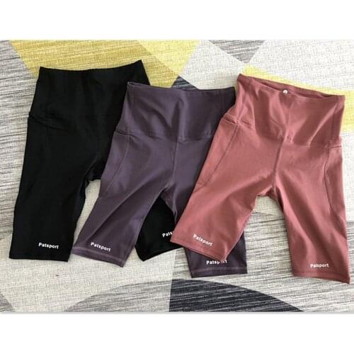 Fashion Letter print biker shorts high waist women short pants fitness active Wide Waistband Casual yoga cycling shorts Trousers