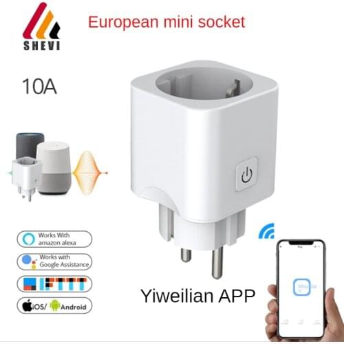WiFi Smart Plug EU Adaptor Voice Control Power Energy Monitor Outlet Timer Socket