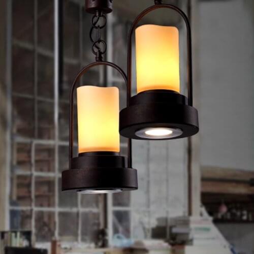 Iron pendant light restaurant lights Seminal Hotel bar industrial wind retro cafe light creative personality pendant lamp ZA8105