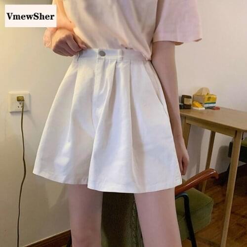 VmewSher New Summer Women Short Wide Leg Fashion Solid Loose Sweet Female Purple Plain Elegant Short Pants Fashion Streetwear