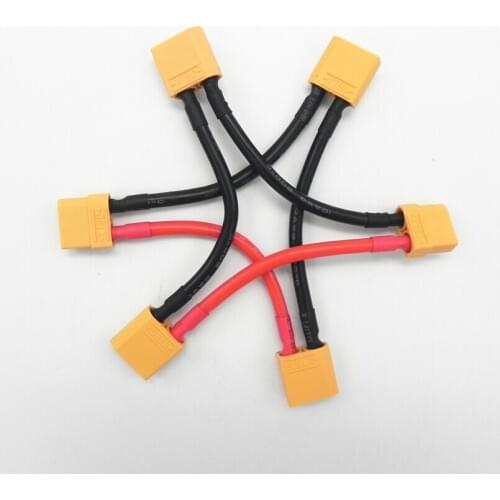 1 Pcs hot selling XT90 Connector 1 Male to 2 Female Serial Charger Cable Connection 10AWG 10CM Rc Accessories