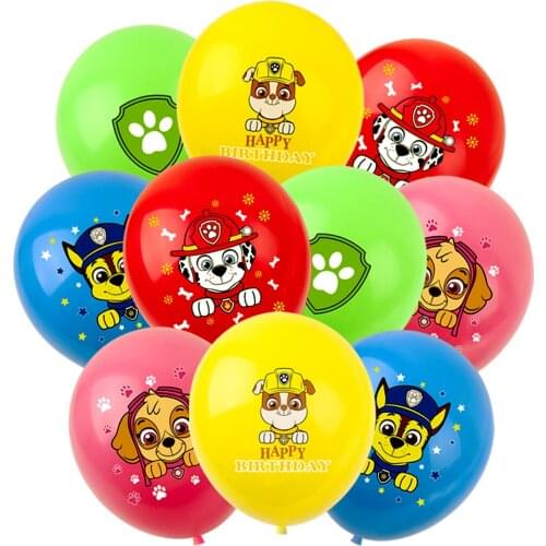 12inch Paw Patrol Childrens Birthday Party Decoration Latex Balloon Set Kawaii Girl Events Supplies Anime Chase Marshall Globos