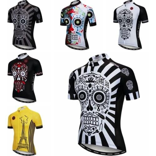 2019 Bicycle Jersey Tops men skull cycling Jersey Ciclismo Short Sleeve Bike Jerseys outdoor clothing