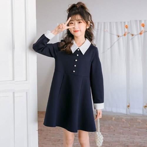 2021 Spring Kids Princess Dresses For Girls Baby Clothes Children Long Sleeve Casual Mother And Daughter Dress Girl Pink Autumn