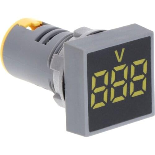 22MM AC 12-500V Voltmeter Square Panel LED Digital Voltage Meter Indicator Light