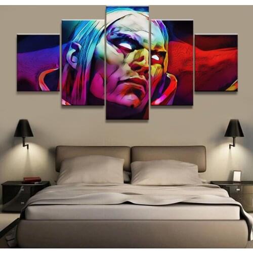 5 Piece HD Picture DOTA 2 Game Poster Wall Sticker Paintings Artwork Canvas Art for Home Decor Wall Art
