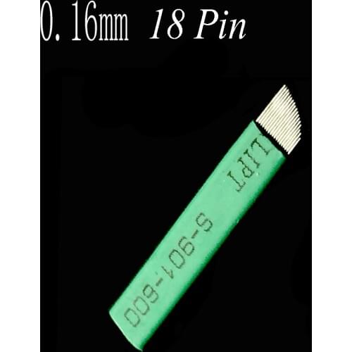 500Pcs 0.16mm Lamina Agulhas Tebori 18 Pin Microblading Needles Permanent Makeup Tattoo Blade Eyebrow Manual Pen 3d Embroidery