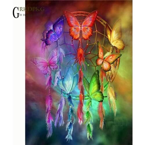 Full round drill 5D DIY Diamond embroidery Diamond Painting butterfly totem Cross Stitch Rhinestone Mosaic Wedding decoration