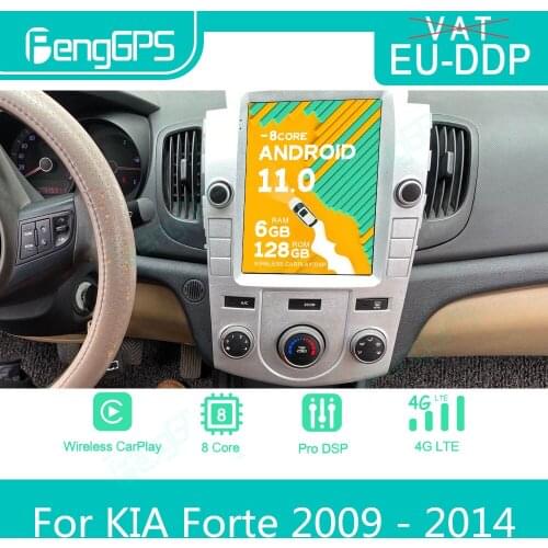 For KIA Forte 2009 - 2014 Android Car Radio Stereo Autoradio 2 Din Tesla Style Multimedia Player GPS Navi Unit Touch Screen