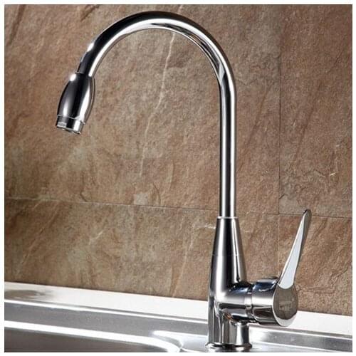 Free shipping Swivel Spout 360 Degree hot cold kitchen sink mixer tap with top quality brass kitchen mixer faucet