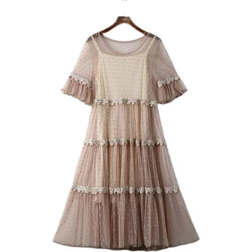 Blue Hat Summer Short Sleeve Dresses