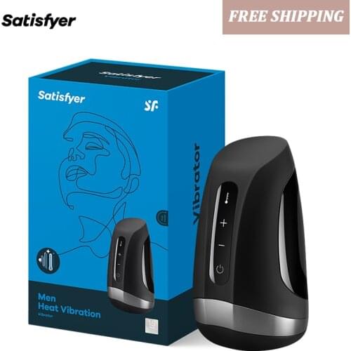 Germany Satisfyer Male Masturbation Cup, soft silicone heated glans exerciser 10 frequency vibration, Adult Male Sex Toys
