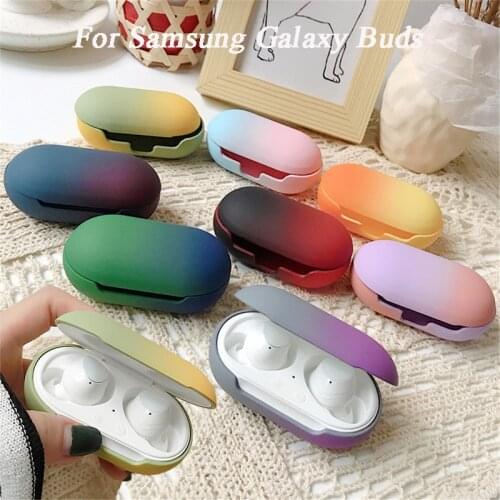 Earphone Case For Samsung Galaxy Buds + Gradient Color Headphone Case For Samsung Buds Earphone Charging Protector Headset