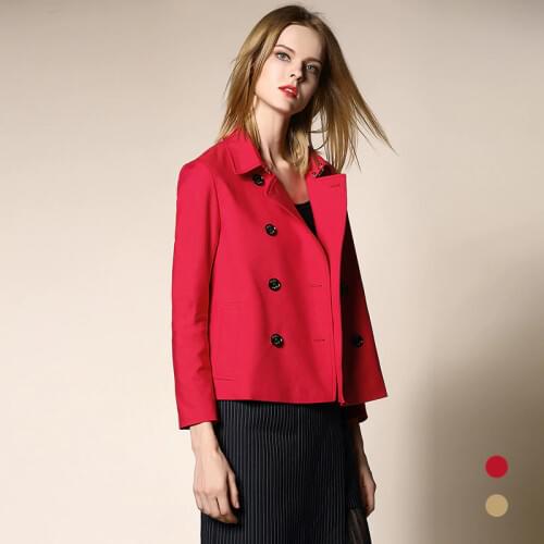 Davidartlife Women's Short Trench Coats