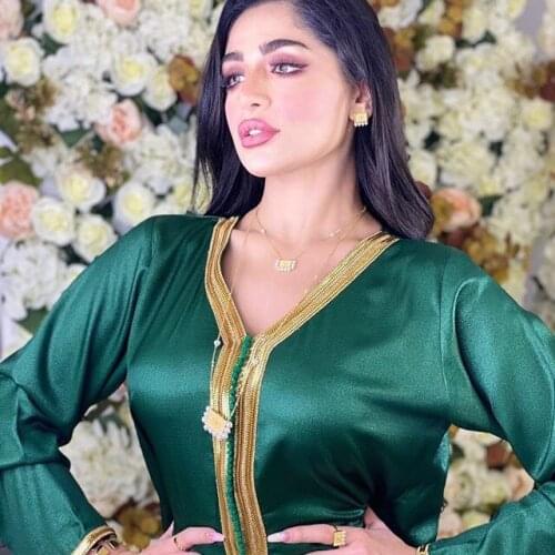 Middle East Robe Long Dresses For Muslim Women Abaya Dubai Evening Clothing Girls New Arrival Robe Pour Femme islamic jewelry XL